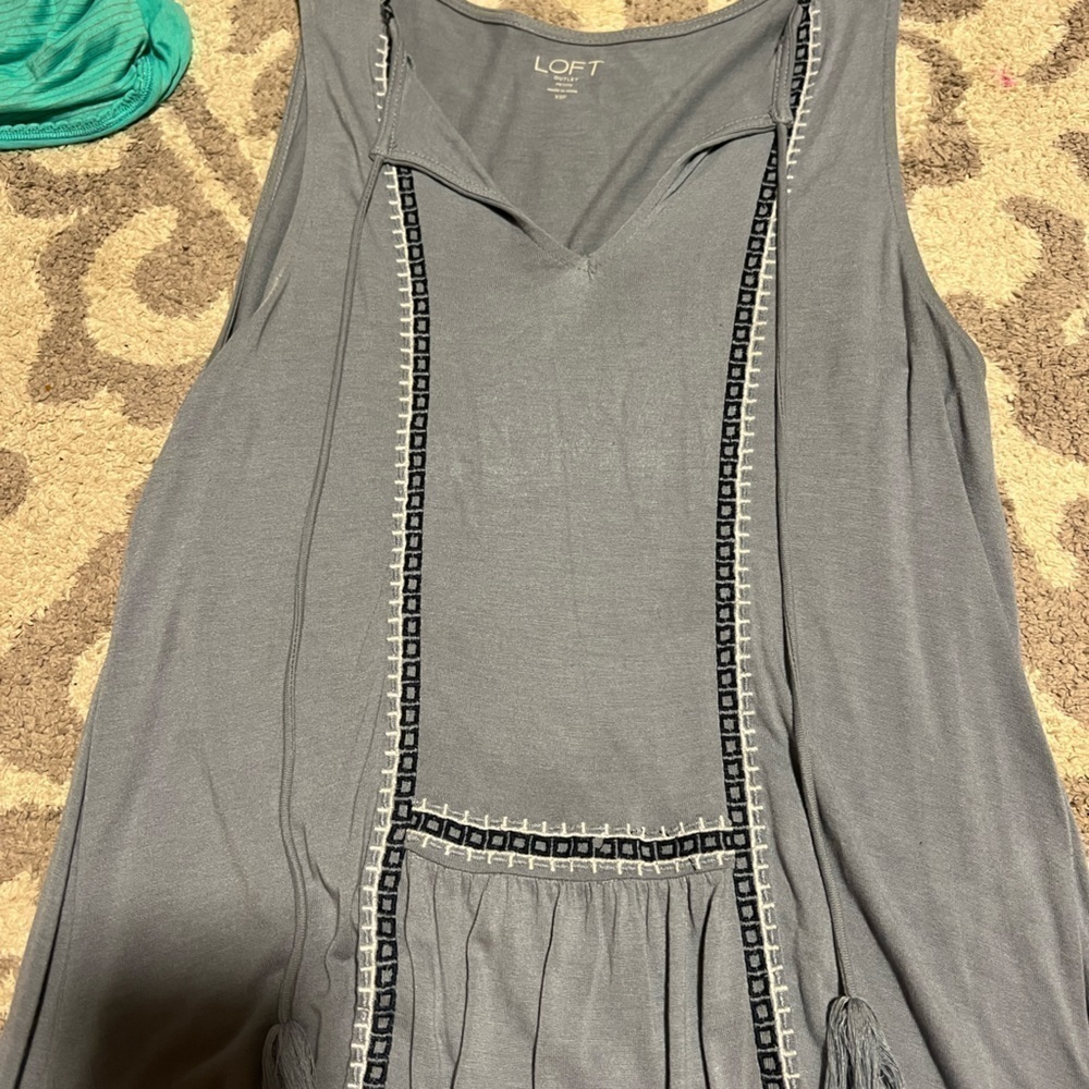 COPY - The Loft size XSP blue tank top